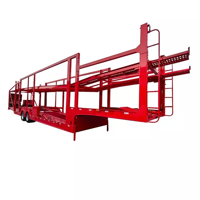 Double-Deck Euro-Style Car Carrier Semi Trailer