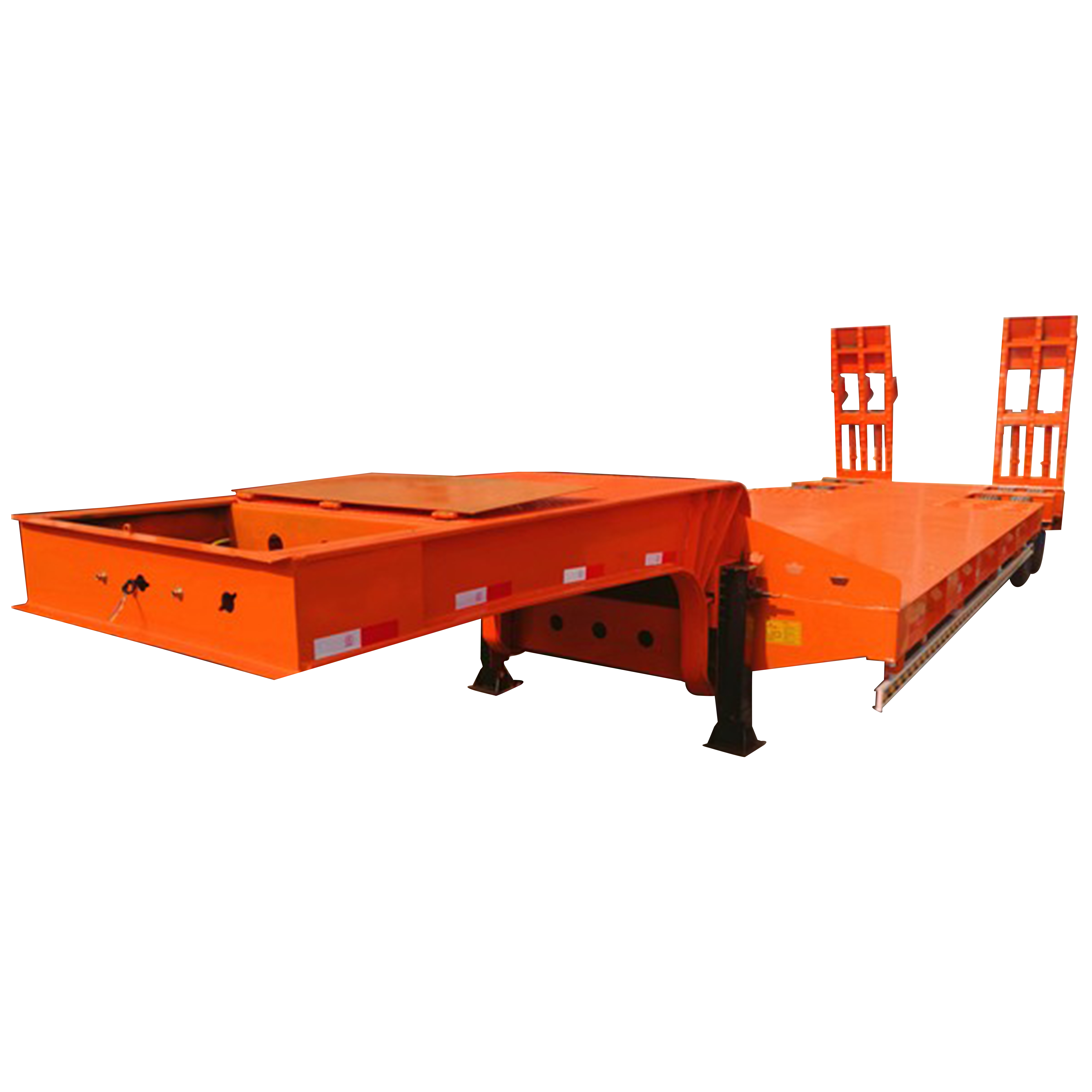 Large Capacity Low Bed Semi Trailer for Oversize and Overweight Cargo Transport