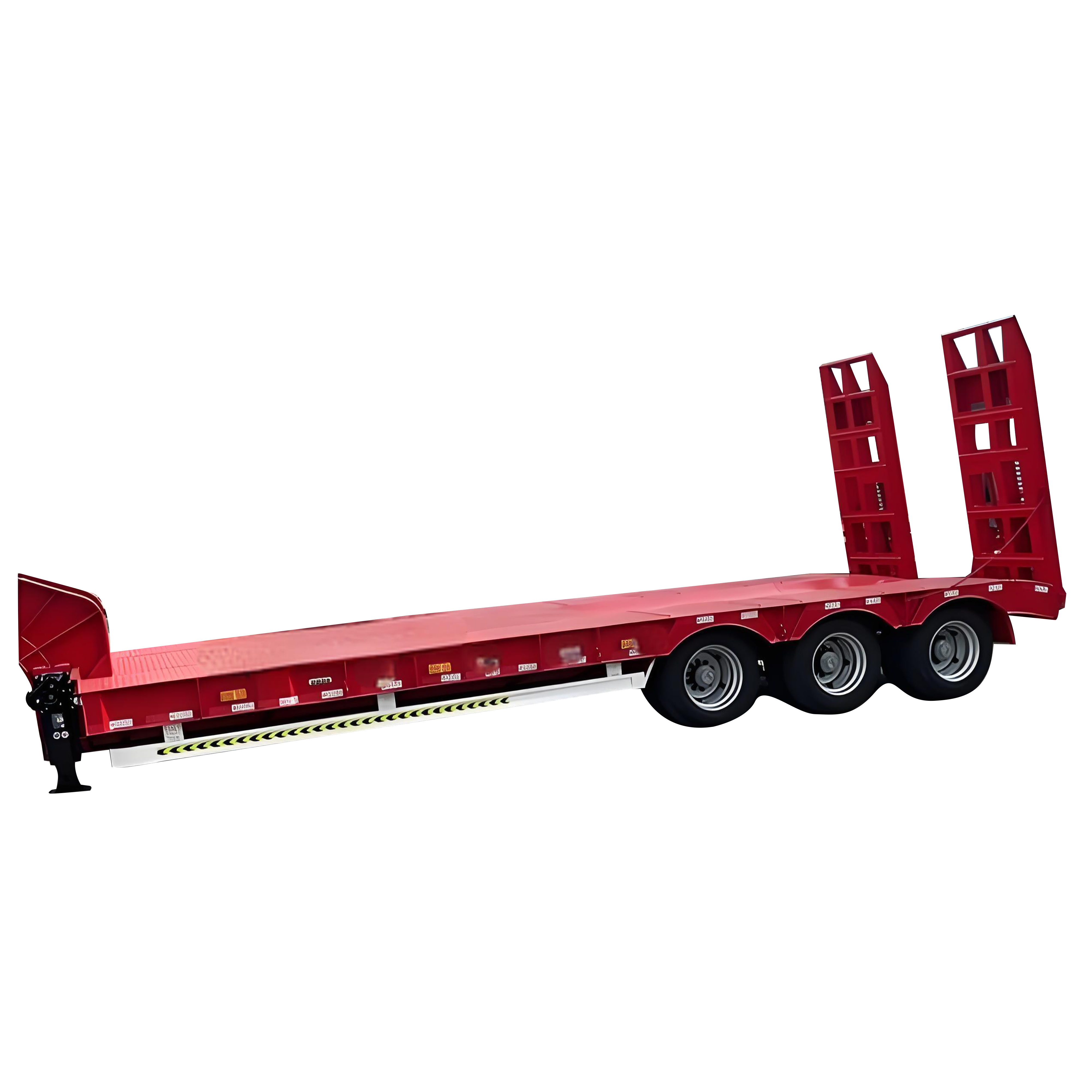 Hydraulic Lifting 3 Axles 100 Tons Removable Gooseneck Lowbed Semi Trailer