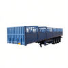 High Enclosed 4 Axles 60 tons Bulk Cargo Transport Stake Fence Truck Semi Trailer