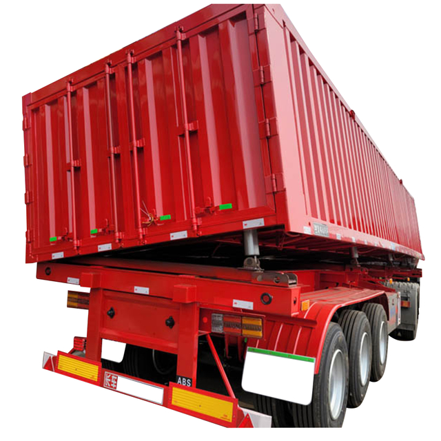 3 Axle Heavy Haul Dropside Skeleton Hydraulic Side Dump Semi Trailer