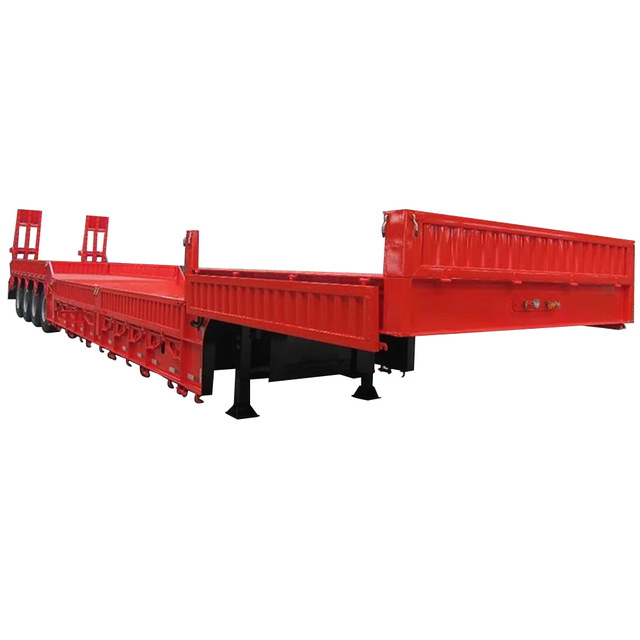 3/4/5 Axle Side Wall Gooseneck with Hydraulic Ladder Lowbed Semi Trailer