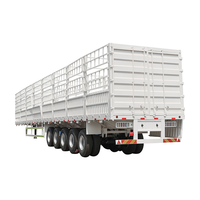 Ventilation Design 5 Axles 60-100 Ton Customized Side Wall/Fence Semi Trailer for Transporting Bulk Cargo
