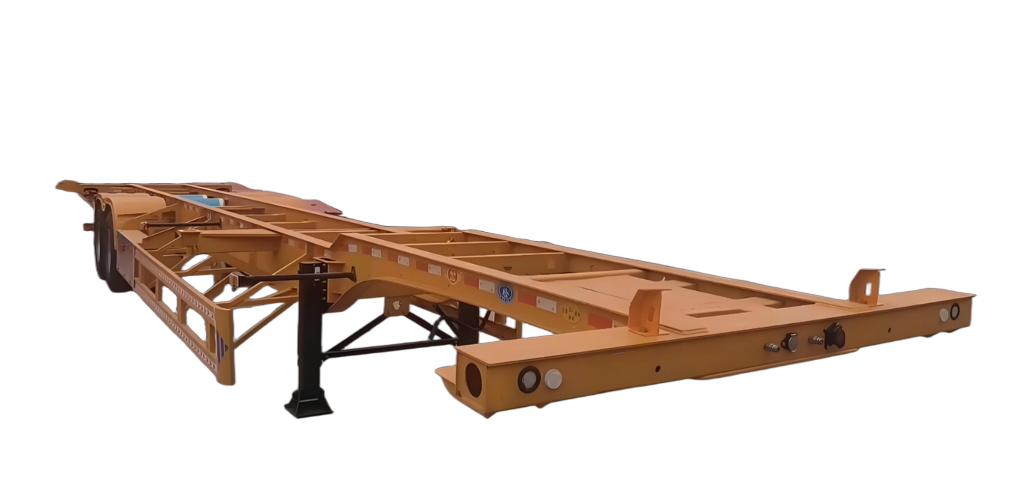 2 Axle Container Flatbed Semi Trailer