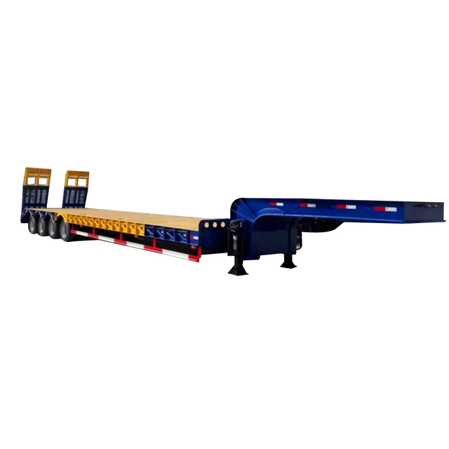 Large Capacity Low Bed Semi Trailer for Oversize and Overweight Cargo Transport