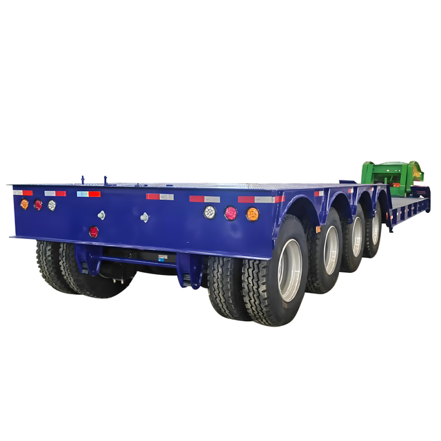 Hydraulic Lifting 4 Axles 100/120 Tons Removable Gooseneck Lowbed Semi Trailer