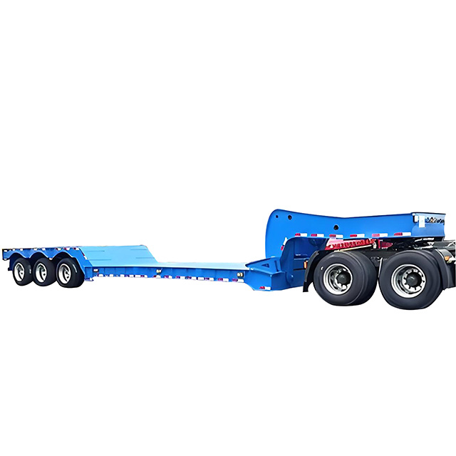 Hydraulic Lifting 3 Axles 100 Tons Removable Gooseneck Lowbed Semi Trailer