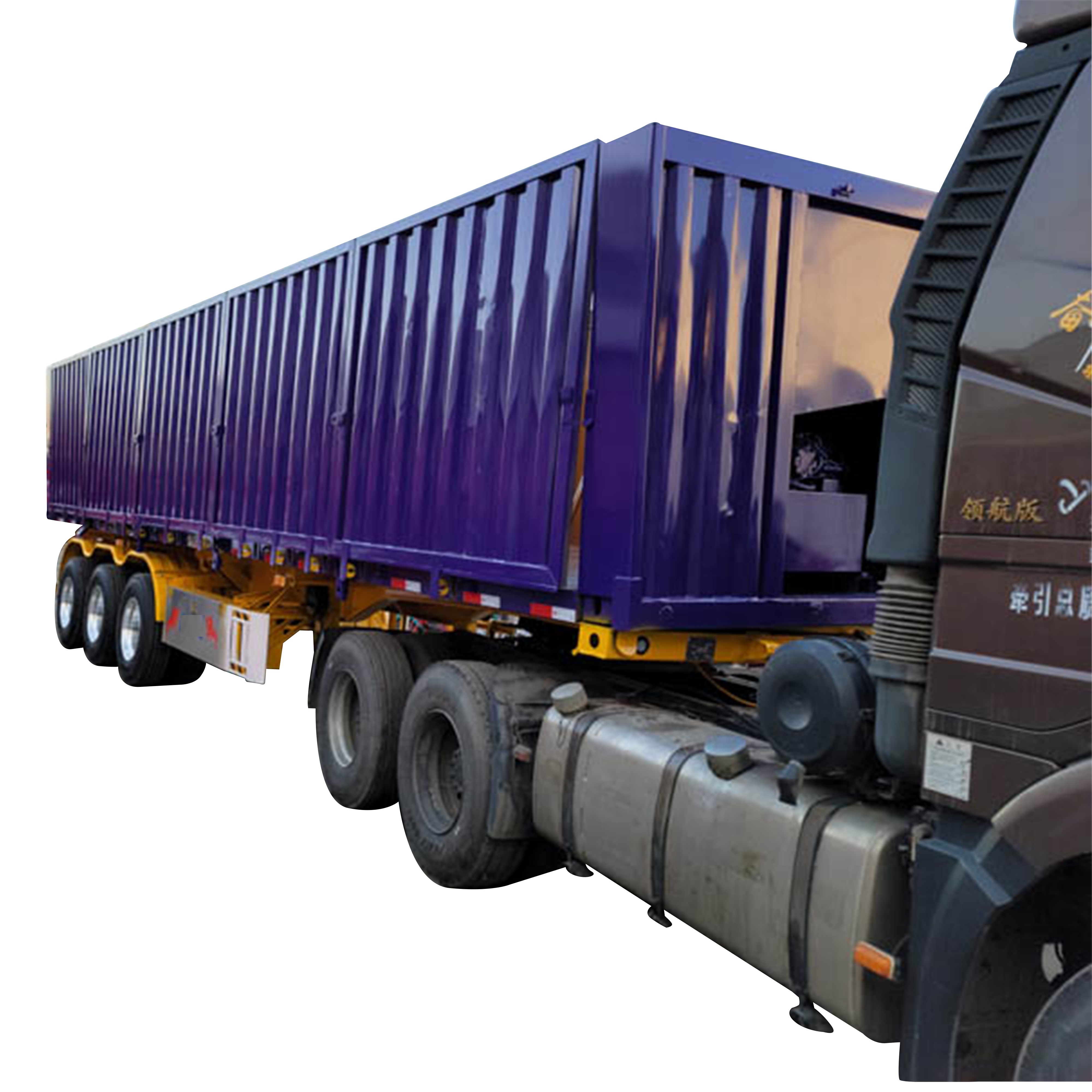 3 Axle Heavy Haul Dropside Skeleton Hydraulic Side Dump Semi Trailer