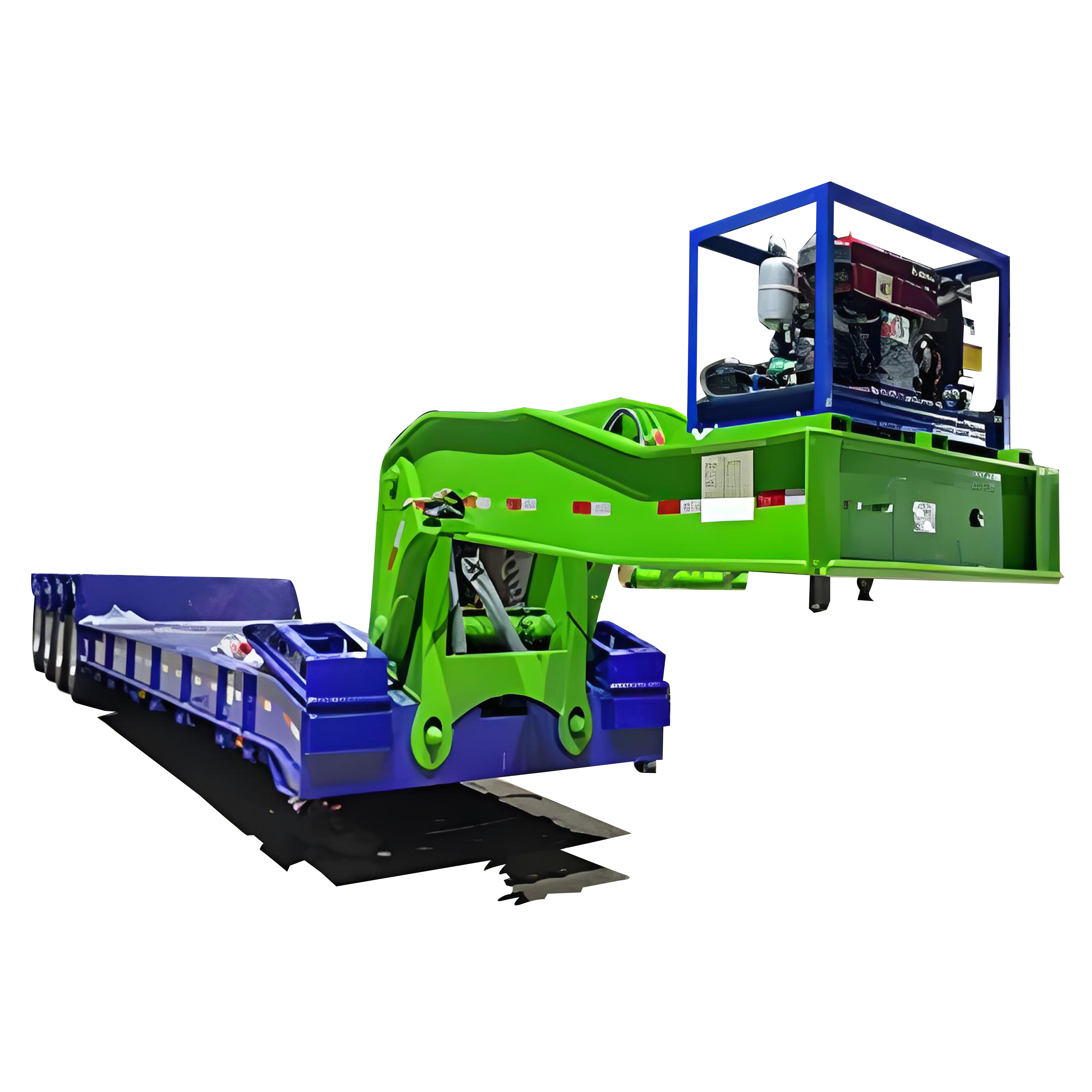 Hydraulic Lifting 4 Axles 100/120 Tons Removable Gooseneck Lowbed Semi Trailer