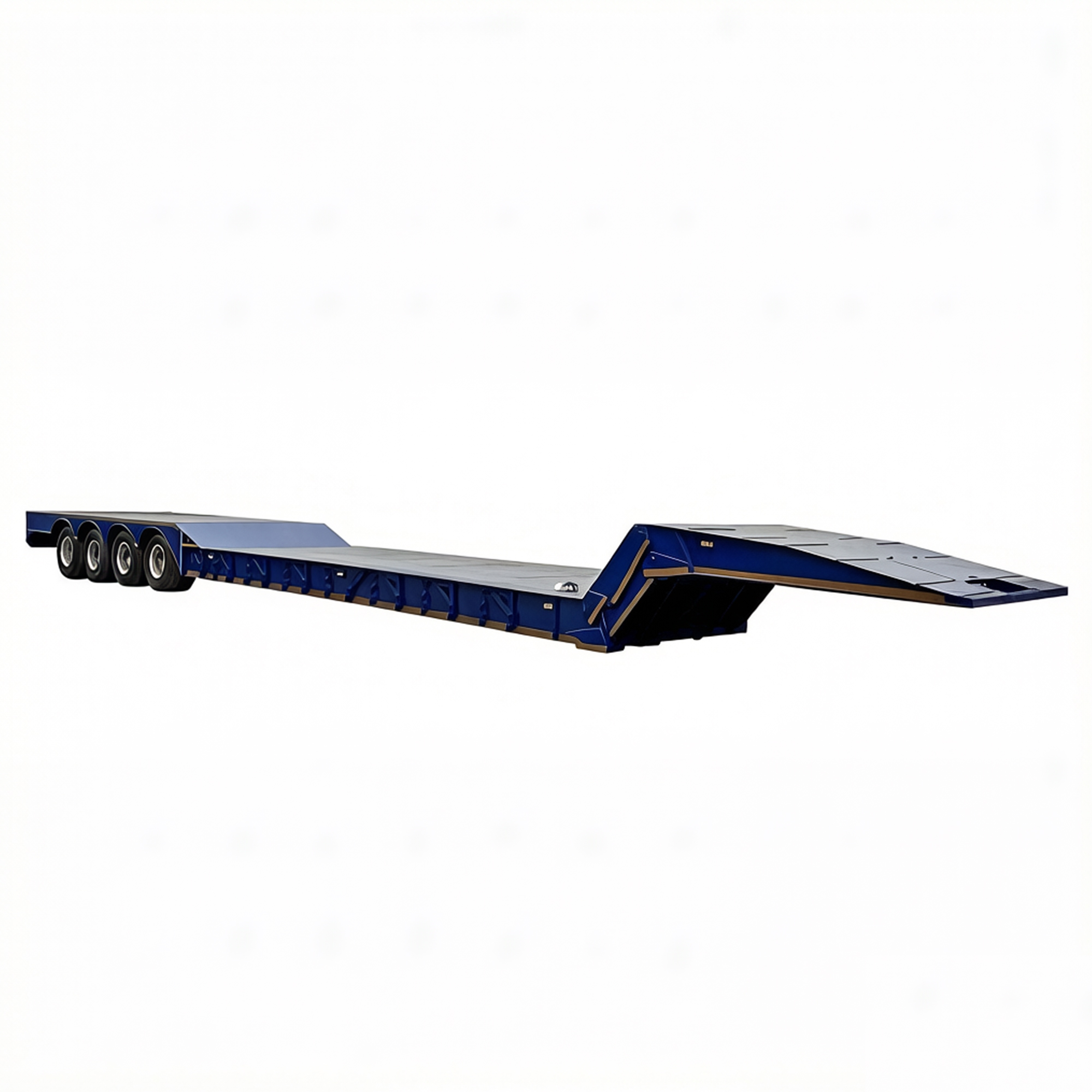 Heavy Duty Front Load Folding / Foldable Gooseneck Low Bed Semi Trailer for Transporation