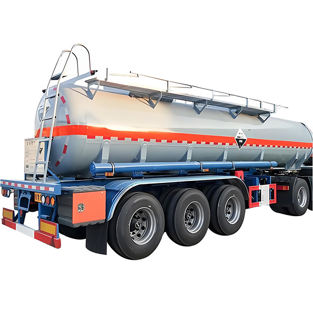 What manufacturing materials are used for sulfuric acid tank semi-trailers in Central Asia?